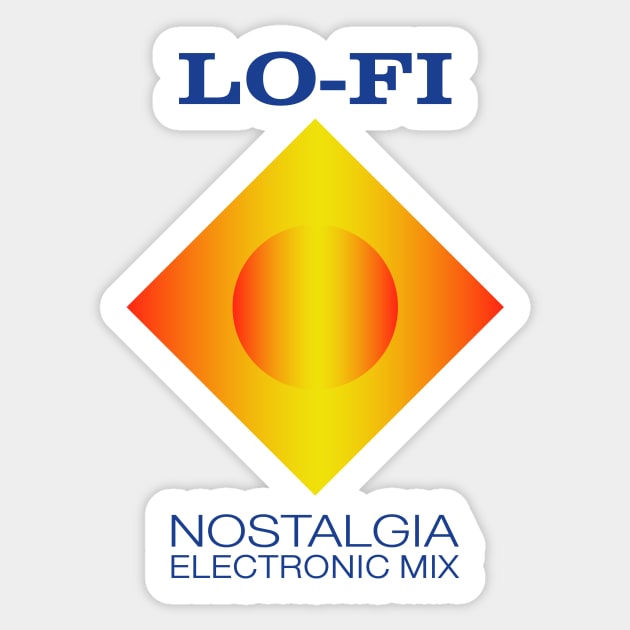 LO-FI Nostalgia Electronic Mix Sticker by RedOni Clothing